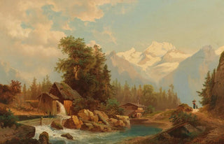 Josef Thoma - Mhle am Gebirgsbach.webp