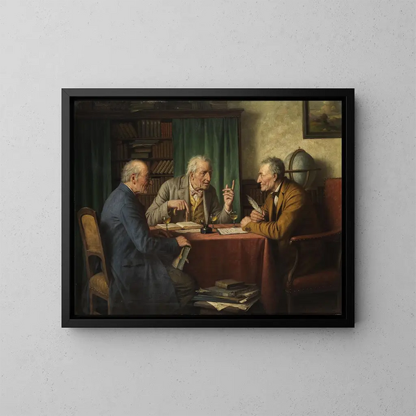 La conversation des savants - Josef Wagner-Höhenberg — oprawiony obraz na ścianie