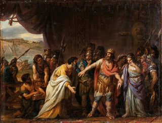 JosephMarie Vien - Agamemnon in his tent refusing to give Chryseis back to her father.webp