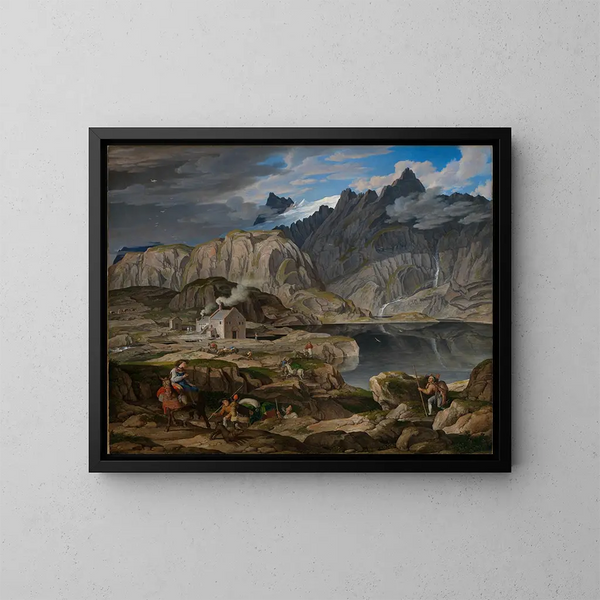 L'hospice du col du Grimsel - Joseph Anton Koch — oprawiony obraz na ścianie