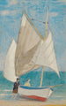 Łódź rybacka - Joseph Edward Southall — widok dzieła