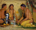 Fabrication de la médecine à base d'herbe douce, cérémonie blackfoot - Joseph Henry Sharp — widok dzieła