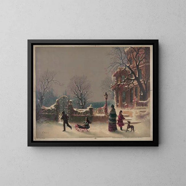 La première neige - Joseph Hoover — oprawiony obraz na ścianie