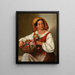 La fille aux fleurs - Joseph Lavos — oprawiony obraz na ścianie