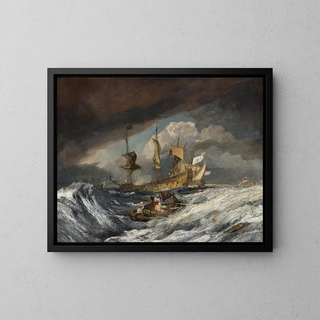 Joseph Mallord William Turner - Boats Carrying Out Anchors to the Dutch Men of War.webp