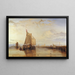 "Dort ou Dordrecht. Statek pocztowy z Dort, przypływający z Rotterdamu, utknął na mieliźnie" - Joseph Mallord William Turner — oprawiony obraz na ścianie