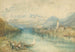Widok na jezioro Thun z przeciwnej strony Scherzligen z zamkiem Schadau i Niesen w oddali, Szwajcaria - Joseph Mallord William Turner — widok dzieła