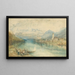 Widok na jezioro Thun z przeciwnej strony Scherzligen z zamkiem Schadau i Niesen w oddali, Szwajcaria - Joseph Mallord William Turner — oprawiony obraz na ścianie