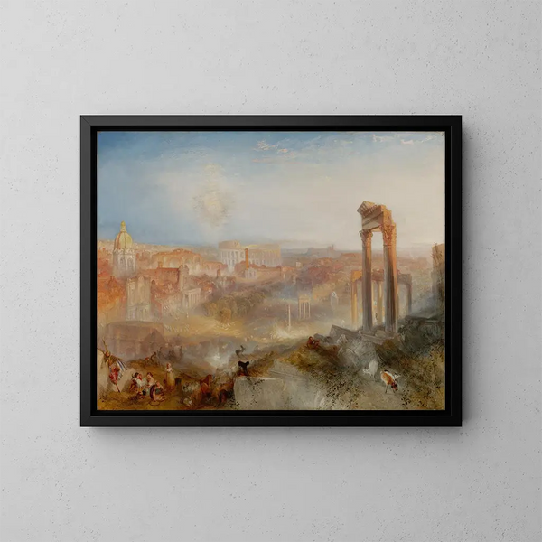 Rome moderne, Campo Vaccino - Joseph Mallord William Turner — oprawiony obraz na ścianie