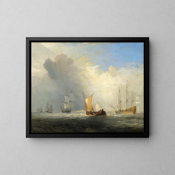 promu ferry-boat z Rotterdamu - Joseph Mallord William Turner — oprawiony obraz na ścianie