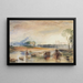 Zachód słońca i wschód księżyca - Joseph Mallord William Turner — oprawiony obraz na ścianie