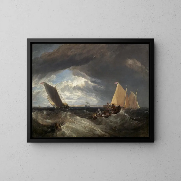 Układ Tamizy i Medway - Joseph Mallord William Turner — oprawiony obraz na ścianie