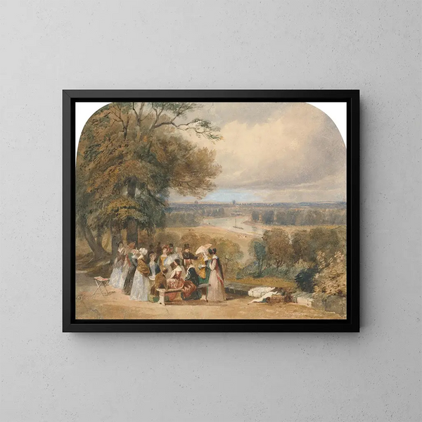 Piknik na Richmond Hill - Joseph Murray Ince — oprawiony obraz na ścianie
