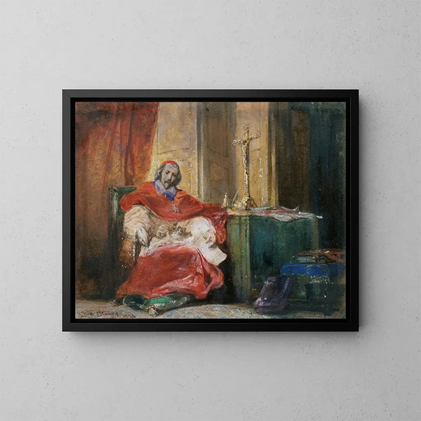 Kardynała Richelieu - Joseph Nicolas Robert-Fleury — oprawiony obraz na ścianie
