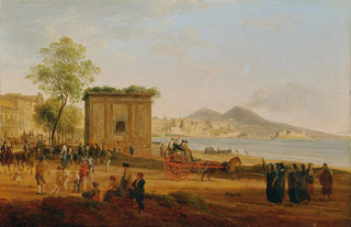 Joseph Rebell - Der Golf von Neapel mit Szenen aus dem Volksleben.webp