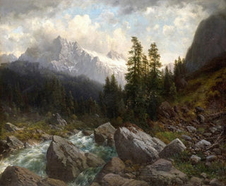 Joseph Schoyerer - Gewitterstimmung in den Berner Alpen.webp