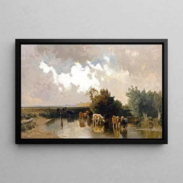 Joseph Wenglein - Khe an der Trnke bei Abendstimmung.webp