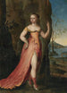 Portret damy w pełnej krasie jako Diana na skalistym krajobrazie - Joseph Werner młodszy — widok dzieła
