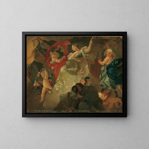 Les Vertus - Joseph Winterhalder le Jeune — oprawiony obraz na ścianie