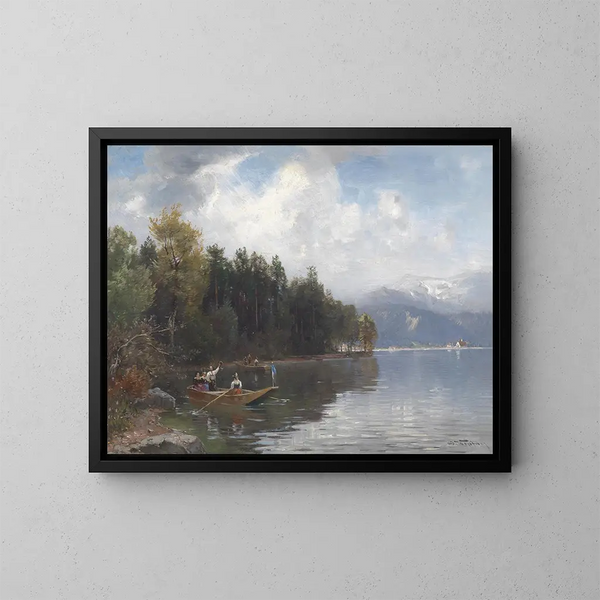 Partie au Walchensee - Joseph Wopfner — oprawiony obraz na ścianie