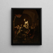 Akademia w świetle lamp - Joseph Wright de Derby — oprawiony obraz na ścianie