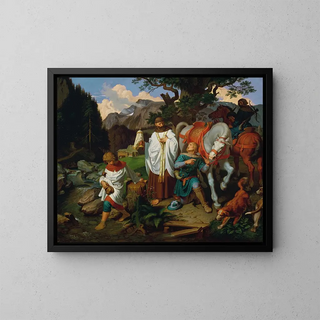 Joseph von Fhrich - Rudolf von Habsburg und der Priester.webp