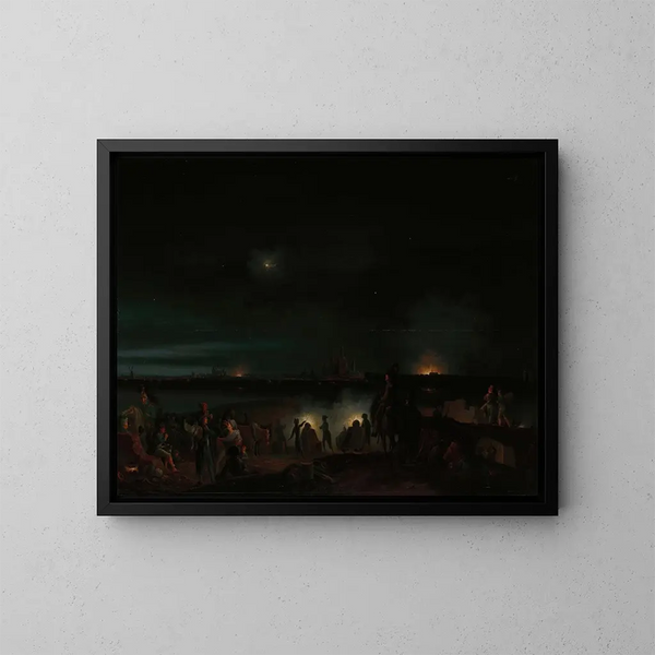 Le bombardement de s'Hertogenbosch par les Français - Josephus Augustus Knip — oprawiony obraz na ścianie