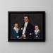 John Jacob Anderson i synowie John i Edward - Joshua Johnson — oprawiony obraz na ścianie