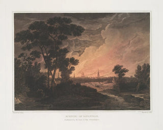 Pożar Savannah - Joshua Shaw — widok dzieła