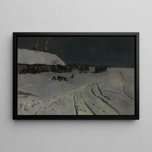 Jozef Chelmonski - Winter night in Ukraine.webp