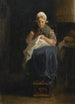 Wieśniaczka szyjąca - Jozef Israëls — widok dzieła