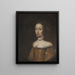 Hedvig Eleonora 1636-1715 Księżna Holstein-Gottorp Królowa Szwecji - Jürgen Ovens — oprawiony obraz na ścianie