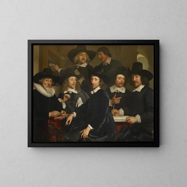 Les régents de l'Oudezijds Huiszittenhuis - Jürgen Ovens — oprawiony obraz na ścianie