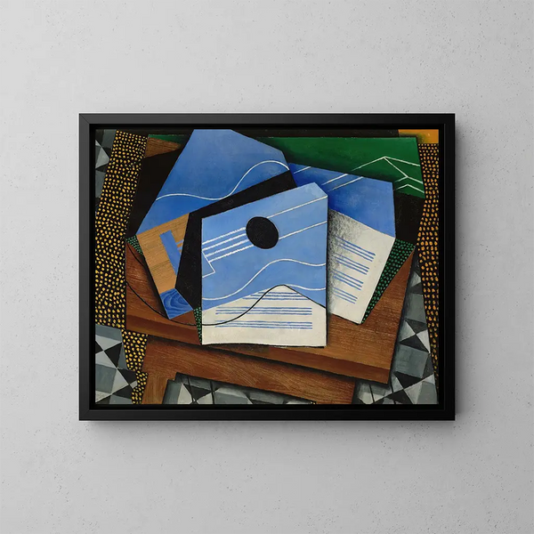 Gitary na stole - Juan Gris — oprawiony obraz na ścianie