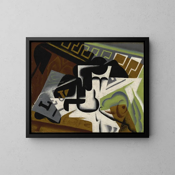 Dziennik i miska na owoce - Juan Gris — oprawiony obraz na ścianie