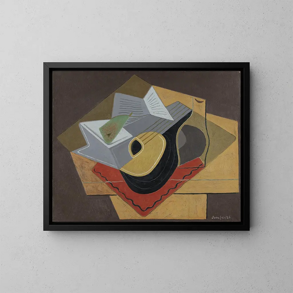 Czarna mandolina - Juan Gris — oprawiony obraz na ścianie