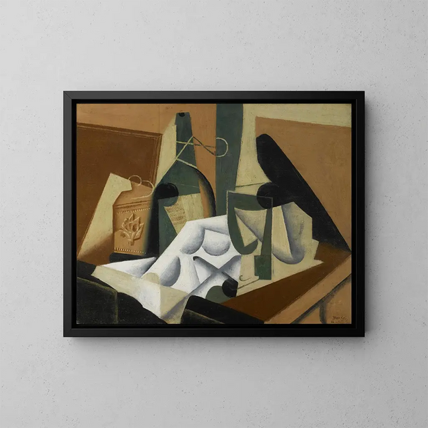 La nappe blanche - Juan Gris — oprawiony obraz na ścianie