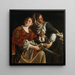 Judith i jej służąca z głową Holofernes - Artemisia Gentileschi — oprawiony obraz na ścianie