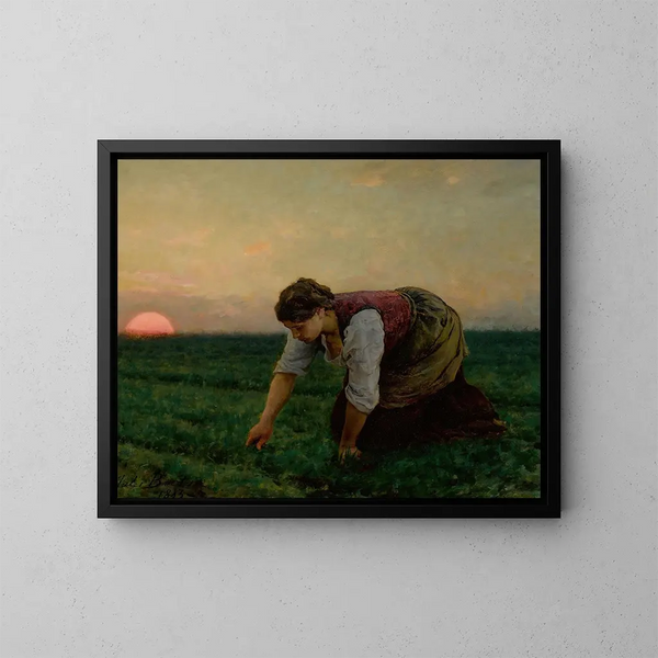 Une sarcleuse - Jules Breton — oprawiony obraz na ścianie
