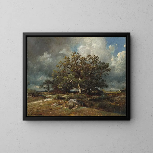 Stary dąb - Jules Dupré — oprawiony obraz na ścianie