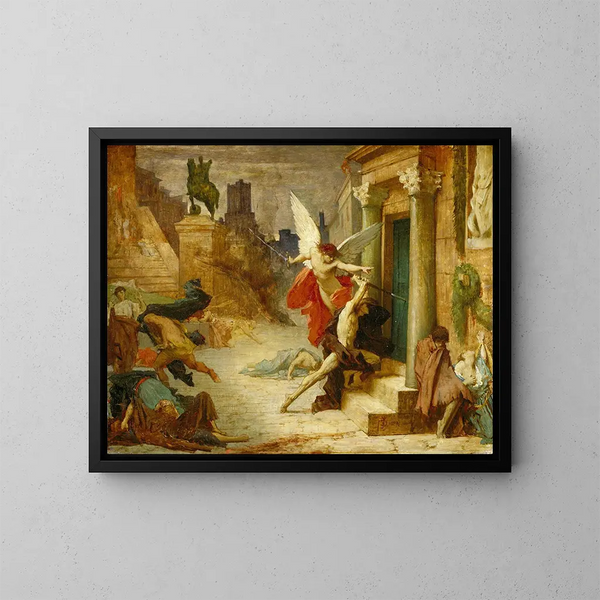 La Peste à Rome - Jules Élie Delaunay — oprawiony obraz na ścianie