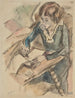 Kobieta pisząca - Jules Pascin — widok dzieła