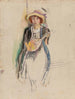 Dziewczyna z mandoliną - Jules Pascin — widok dzieła