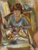 Hermine David devant la table - Jules Pascin — widok dzieła