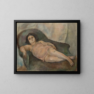 Le Modèle à la chemise rose - Jules Pascin — oprawiony obraz na ścianie