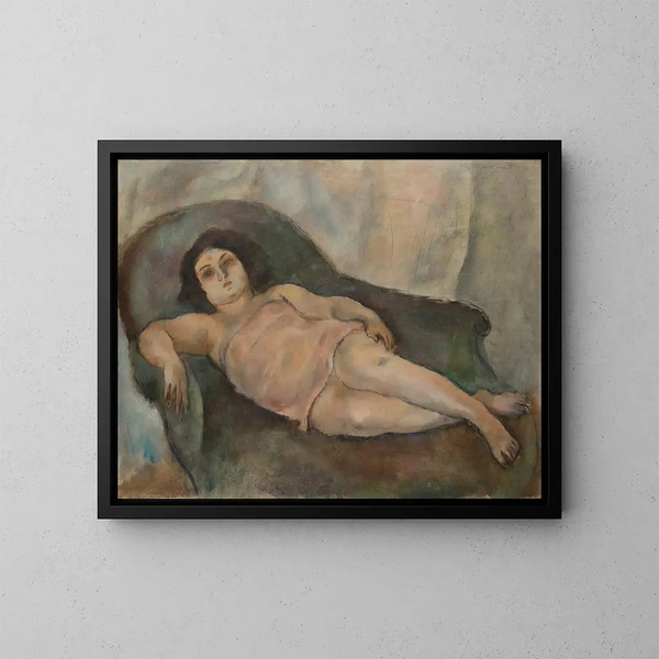 Le Modèle à la chemise rose - Jules Pascin — oprawiony obraz na ścianie