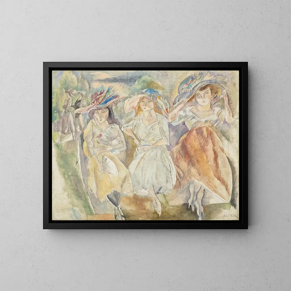 Les grands chapeaux - Jules Pascin — oprawiony obraz na ścianie