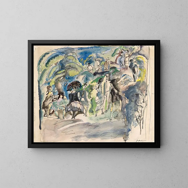 Parku Havany - Jules Pascin — oprawiony obraz na ścianie