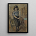 Portret kobiety stojącej - Jules Pascin — oprawiony obraz na ścianie