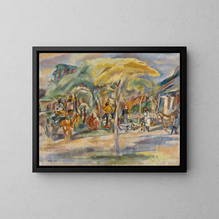 pejzażu Południa - Jules Pascin — oprawiony obraz na ścianie